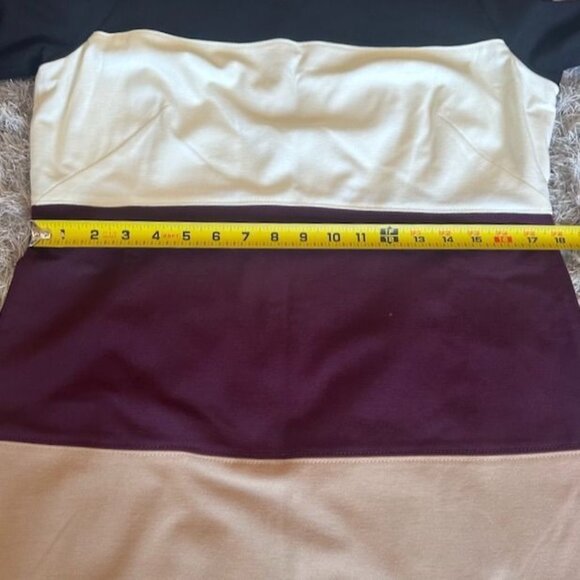 White House Black Market Colorblock Ponte Shift Dress Size 14 NWT - Picture 9 of 9